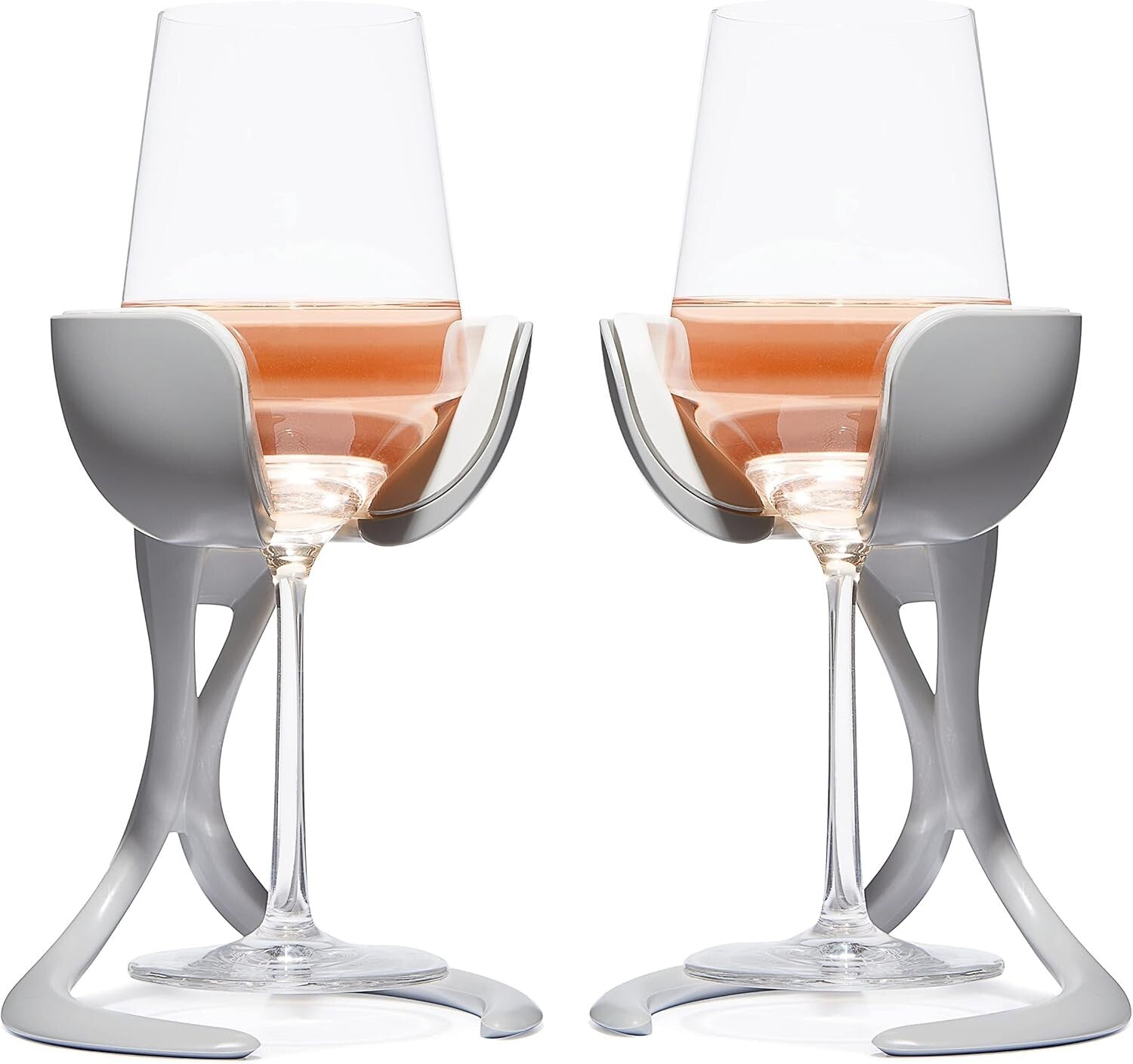 Chill Your Wine Effortlessly - Stemmed Glass Chiller in Elegant Stone Finish