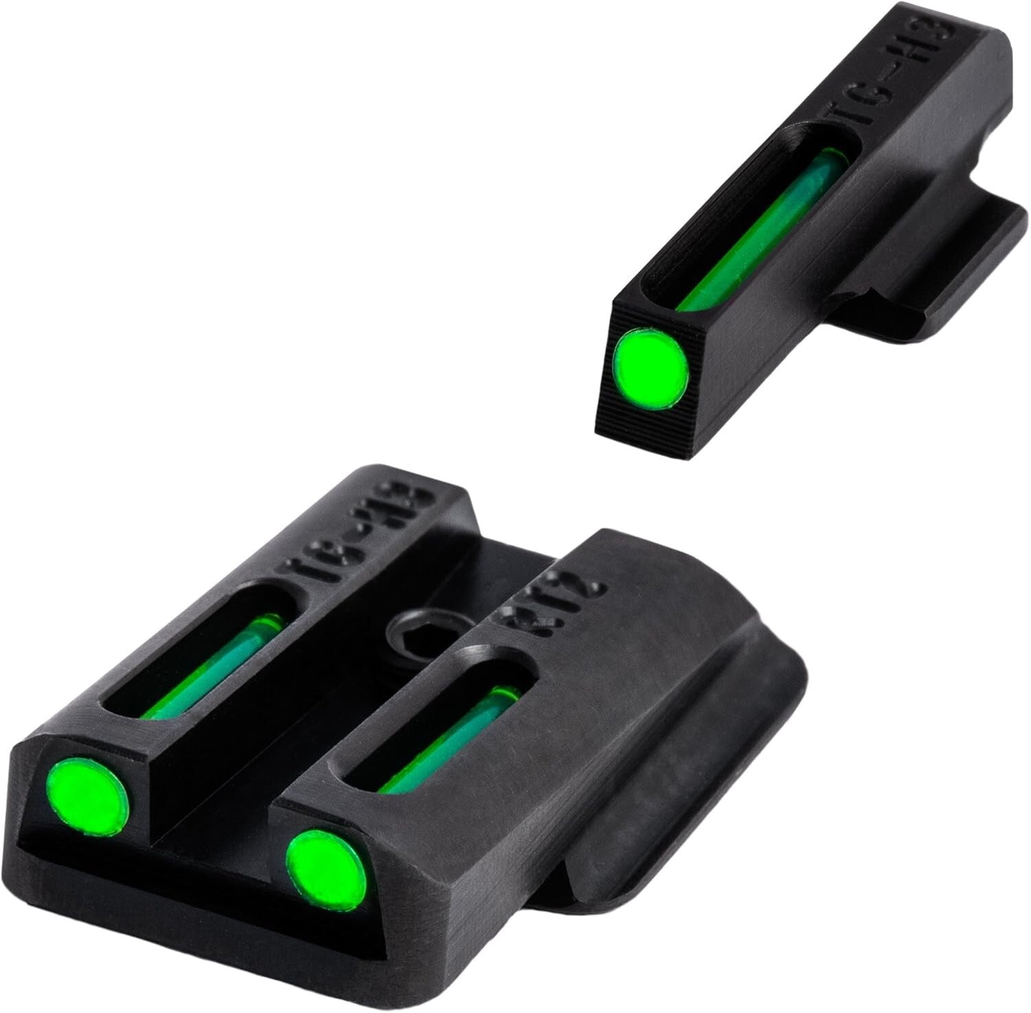 Durable Handgun Sights with Tritium Glow & Snag-Resistant Design for All Users