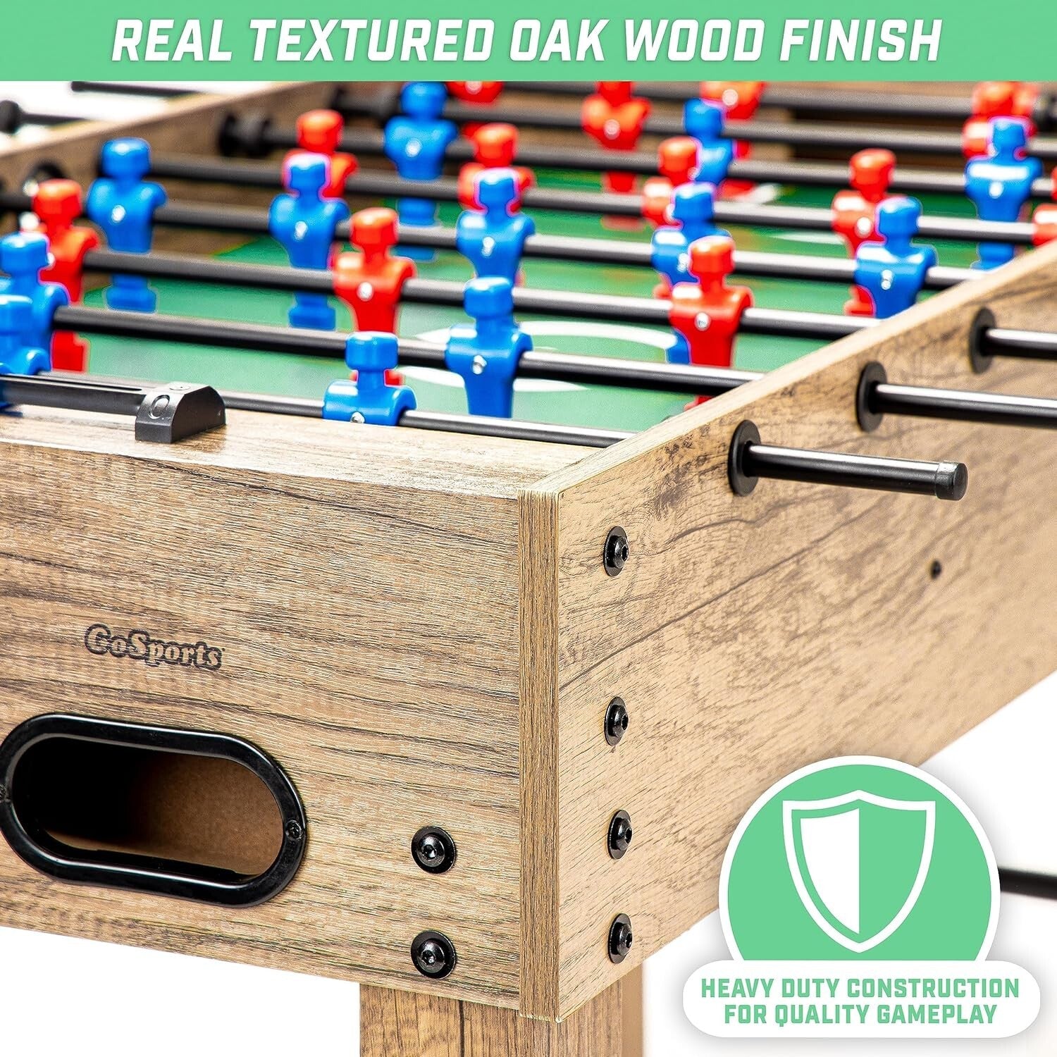 Stylish 48-Inch Foosball Table - Choose Oak, Black or White - With Accessories