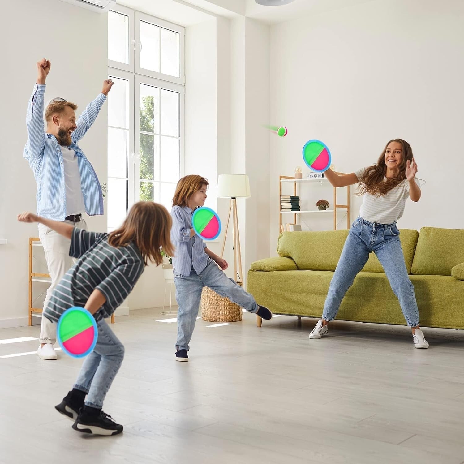 Classic Toss and Catch Set for Kids with 8 Paddles - Perfect for Beach & Pool