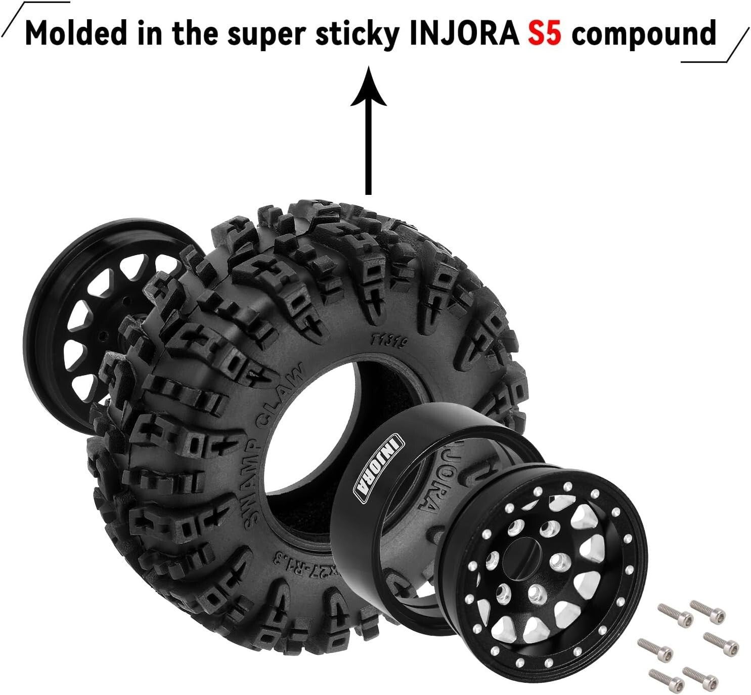 High-Performance 1.3" Wheel Tires Set for Ultimate RC Crawler Off-Roading