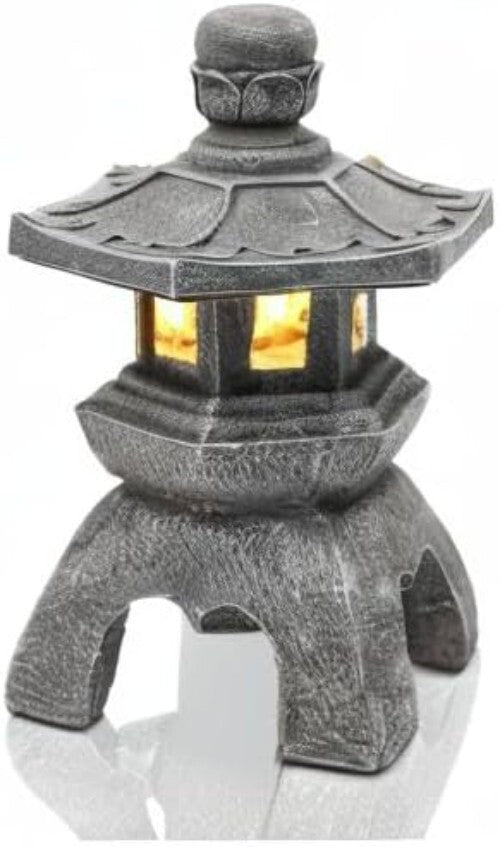 Charming Painted Polyresin Lantern Statue - Perfect for Indoor & Outdoor