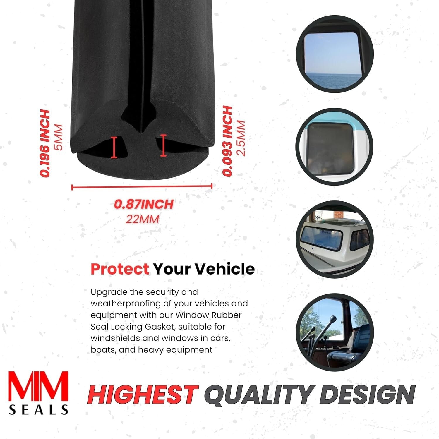 Flexible EPDM Window Locking Gasket - 30ft Weather Strip for Vehicle Protection