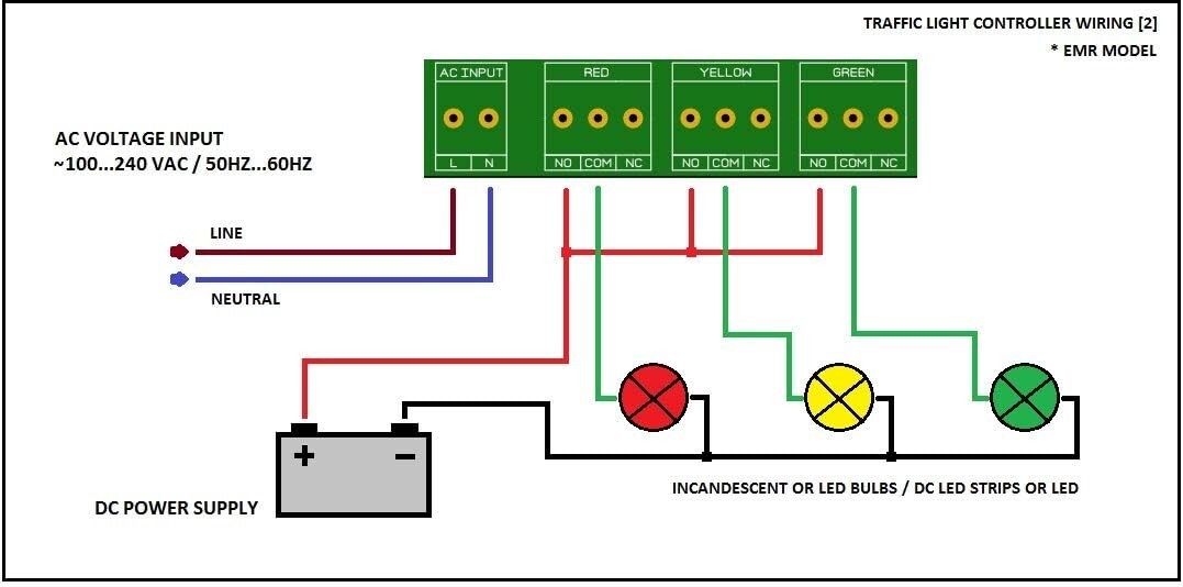 High-Efficiency 3-Channel Traffic Signal Relay with Integrated Status Indicators