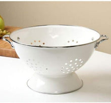 Load image into Gallery viewer, Versatile 5 Quart Enamel Colander for Straining &amp; Serving - Great for Families