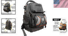 Load image into Gallery viewer, Spacious 48-Pocket Tool Bag Backpack with Reinforced Handle &amp; Adjustable Straps