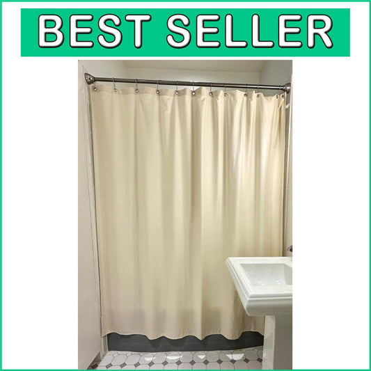 All Natural 70" x 74" Cotton Shower Curtain – Modern and Water-Resistant