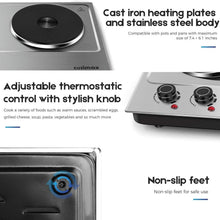Load image into Gallery viewer, Double Electric Burner with Stainless Steel Finish – Ideal for Indoor Cooking
