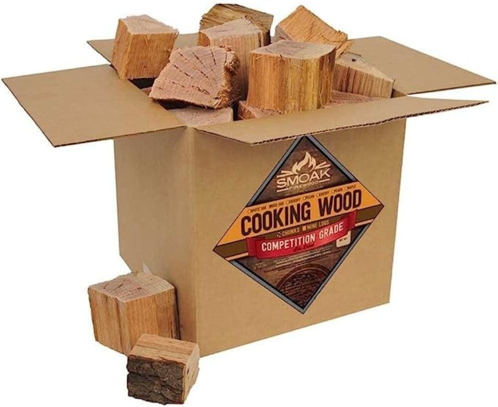 12x12x12 Box of Red Oak Cooking Wood Chunks - Quality for Smokers & Grills