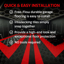 Load image into Gallery viewer, Self-Draining Open Rib Garage Tiles - Easy Install 48-Pack for Maximum Safety