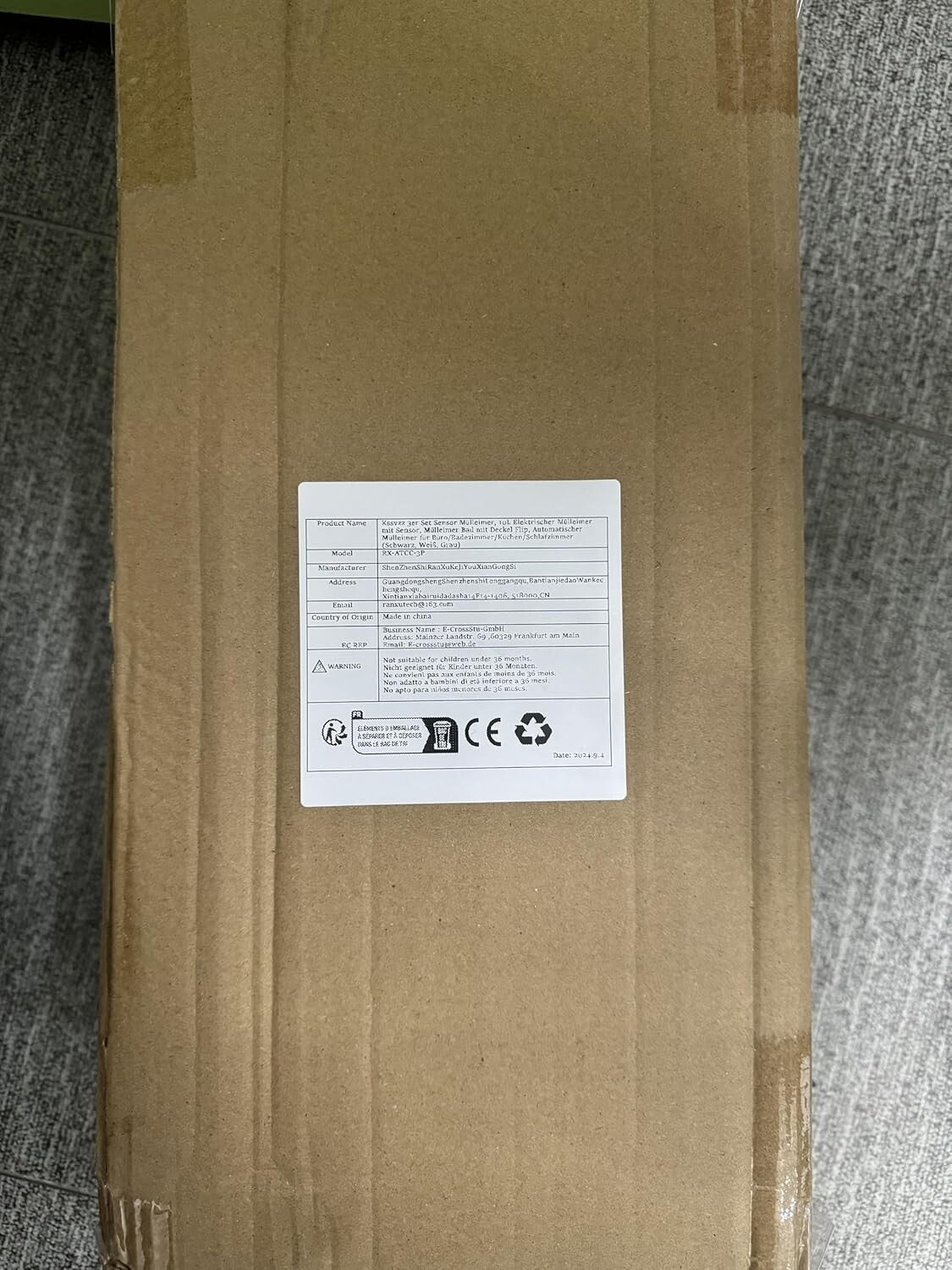 Slim Automatic Trash Can Bundle - Waterproof 2.5 Gallon Waste Bins for Home