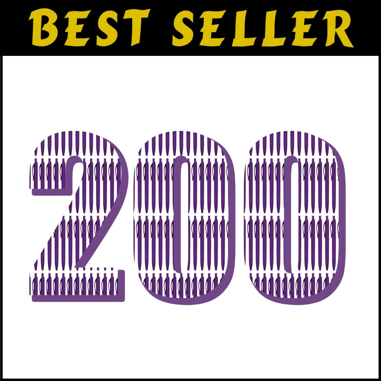 Bulk 200 Retractable Purple Barrel Pens - Medium Point, Smooth Writing Solutions
