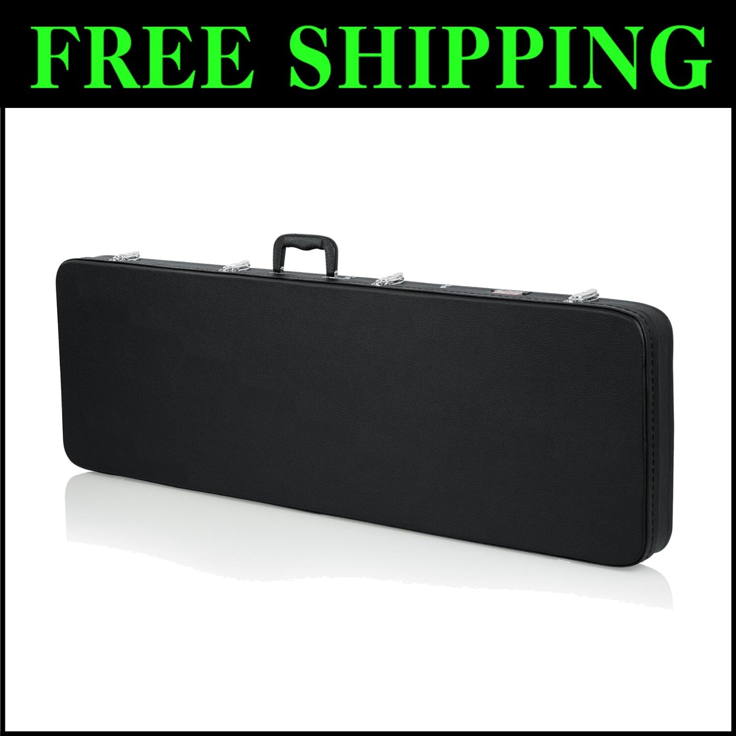 Locking Latch Bass Guitar Case - Hard-Wood Protection for Electric Instruments