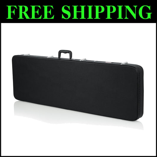 Locking Latch Bass Guitar Case - Hard-Wood Protection for Electric Instruments