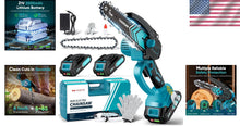 Load image into Gallery viewer, Lightweight Mini Chainsaw Kit - 6-Inch Cordless Power with Gloves and Goggles