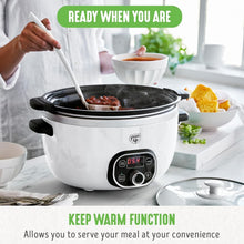 Load image into Gallery viewer, Large 6 Quart Programmable Slow Cooker with Nonstick Ceramic &amp; Keep Warm Feature