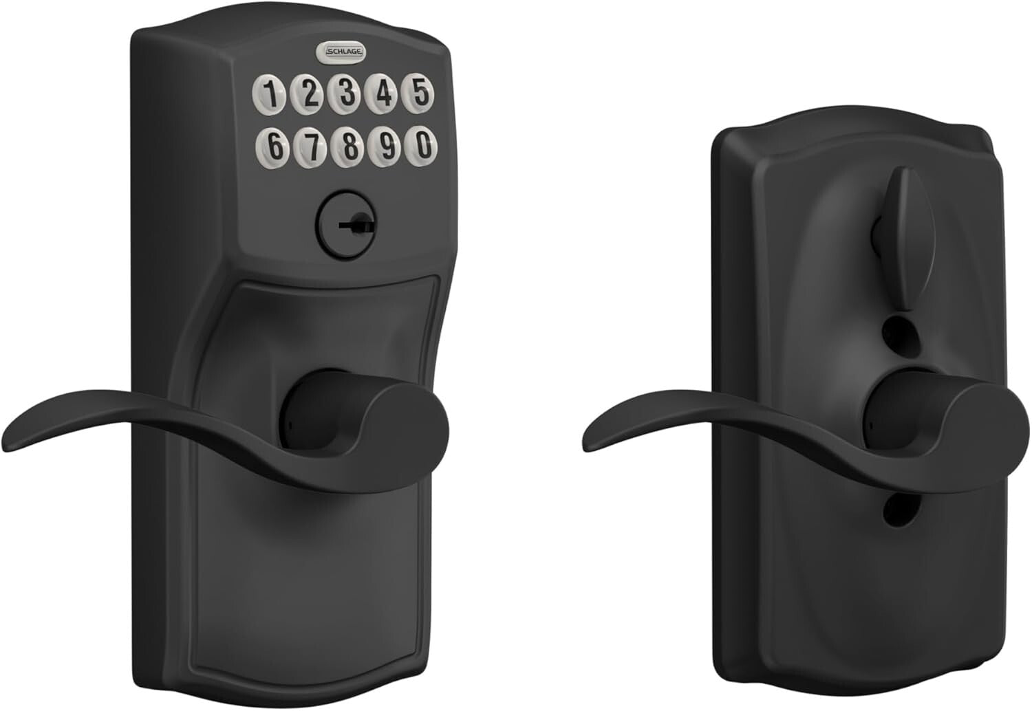 Durable Zinc Keypad Entry Lock - Matte Black Finish for Smooth Operation