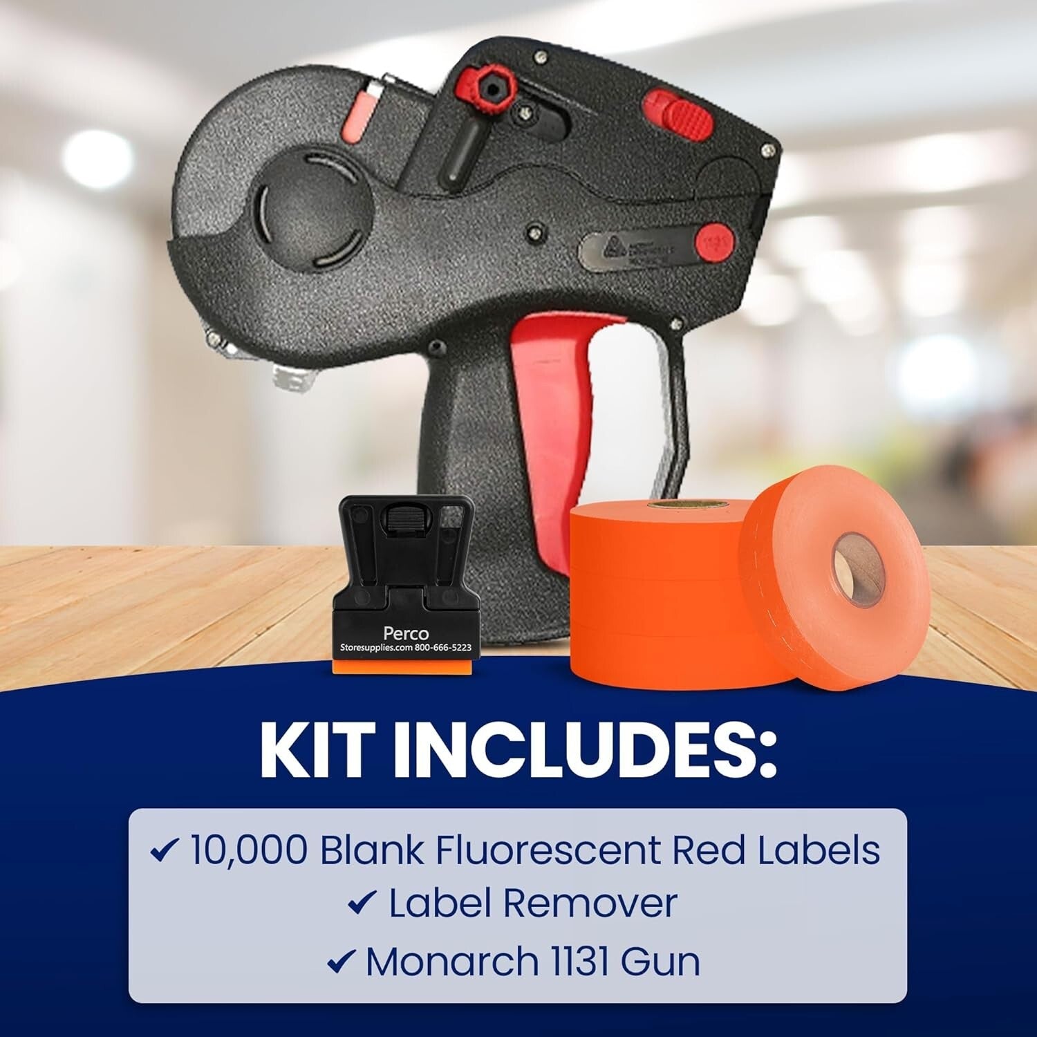 Professional Monarch 1131 Price Gun Kit - Strong Adhesive & Easy Load Labels