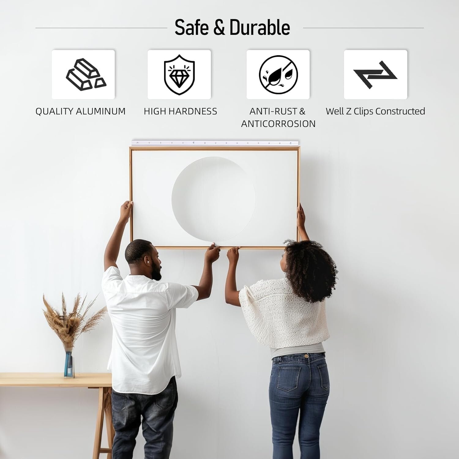 Multi-Purpose 41-Inch Aluminum Z Clips Cleat Hangers - Holds Up to 500 lbs