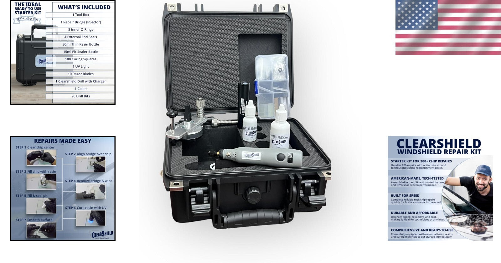 Easy-to-Use Cracked Windshield Repair Kit - Save Costs on Windshield Replacement