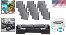 Load image into Gallery viewer, Classic Checkered Patio Cushion Covers (12pcs) - Machine Washable &amp; Reusable
