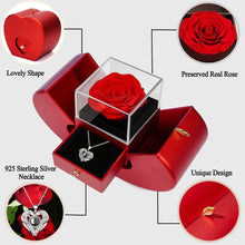 Load image into Gallery viewer, Unique Valentine's Gift: Real Rose &amp; 100 Languages 'I Love You' Pendant Necklace