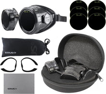 Load image into Gallery viewer, Industrial Quality Adjustable Welding Goggles with UV Protection &amp; Scratch Re...