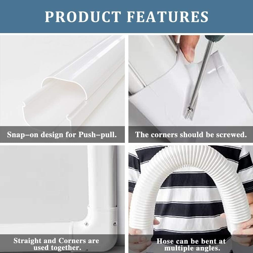 Durable 16.5Ft Mini Split Line Set Cover - Easy Install & Weather-Resistant