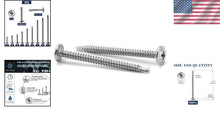 Load image into Gallery viewer, Reliable 410 Stainless Steel Truss Head Screws - 2-1/2" Self-Tapping, 500PCS Set
