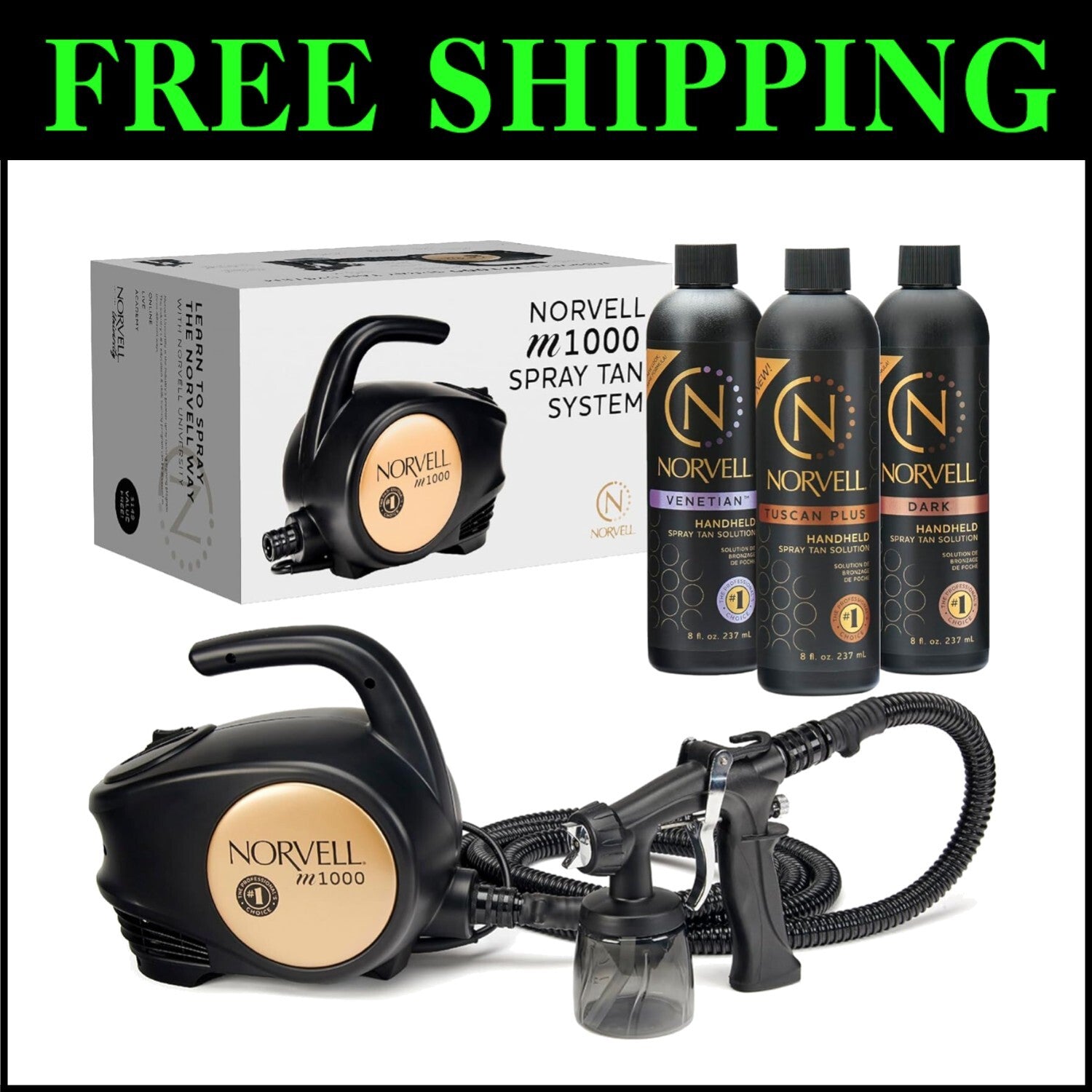 Sanitized Mobile Spray Tan System with 3 Solutions - Professional Level Training