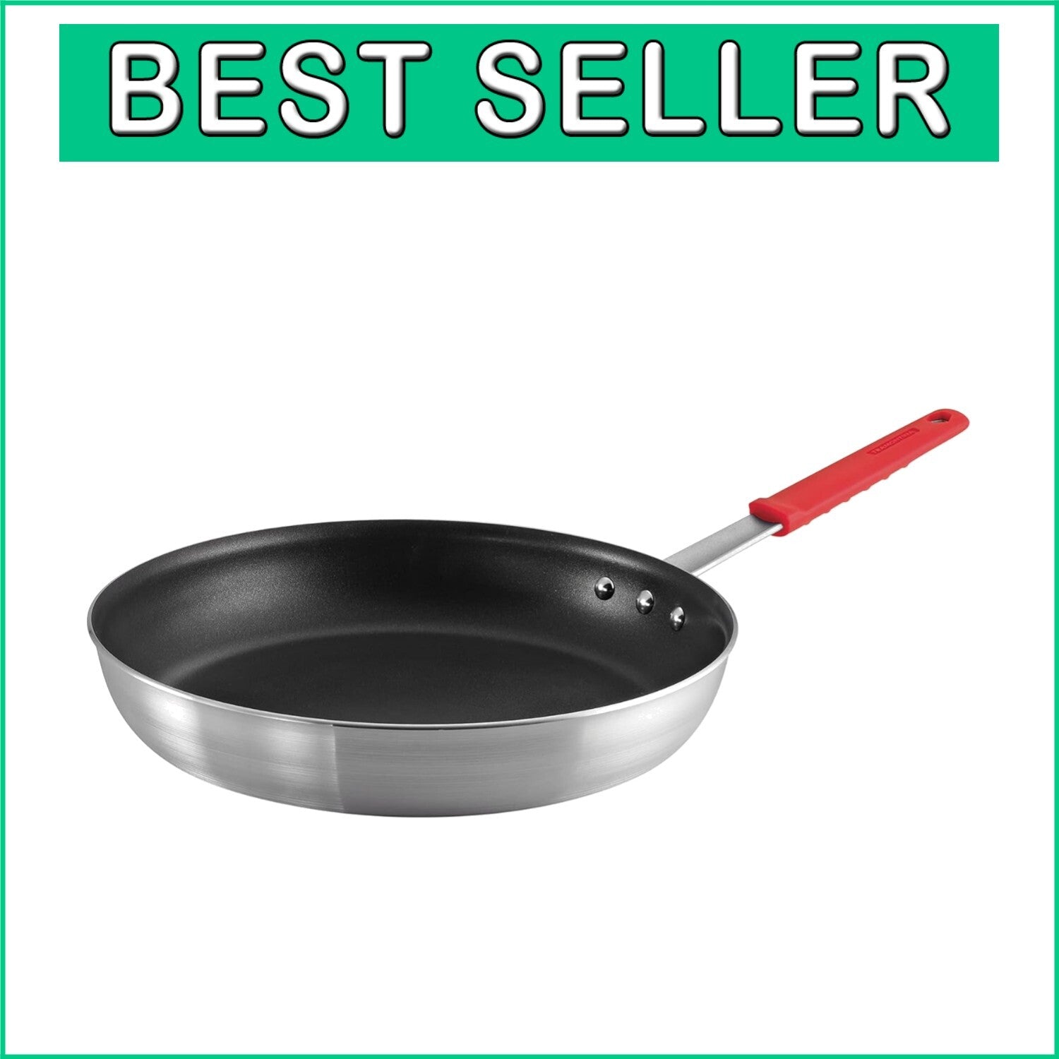 14-Inch Heavy-Gauge Aluminum Frying Pan - Non-Stick & Oven Safe up to 400°F