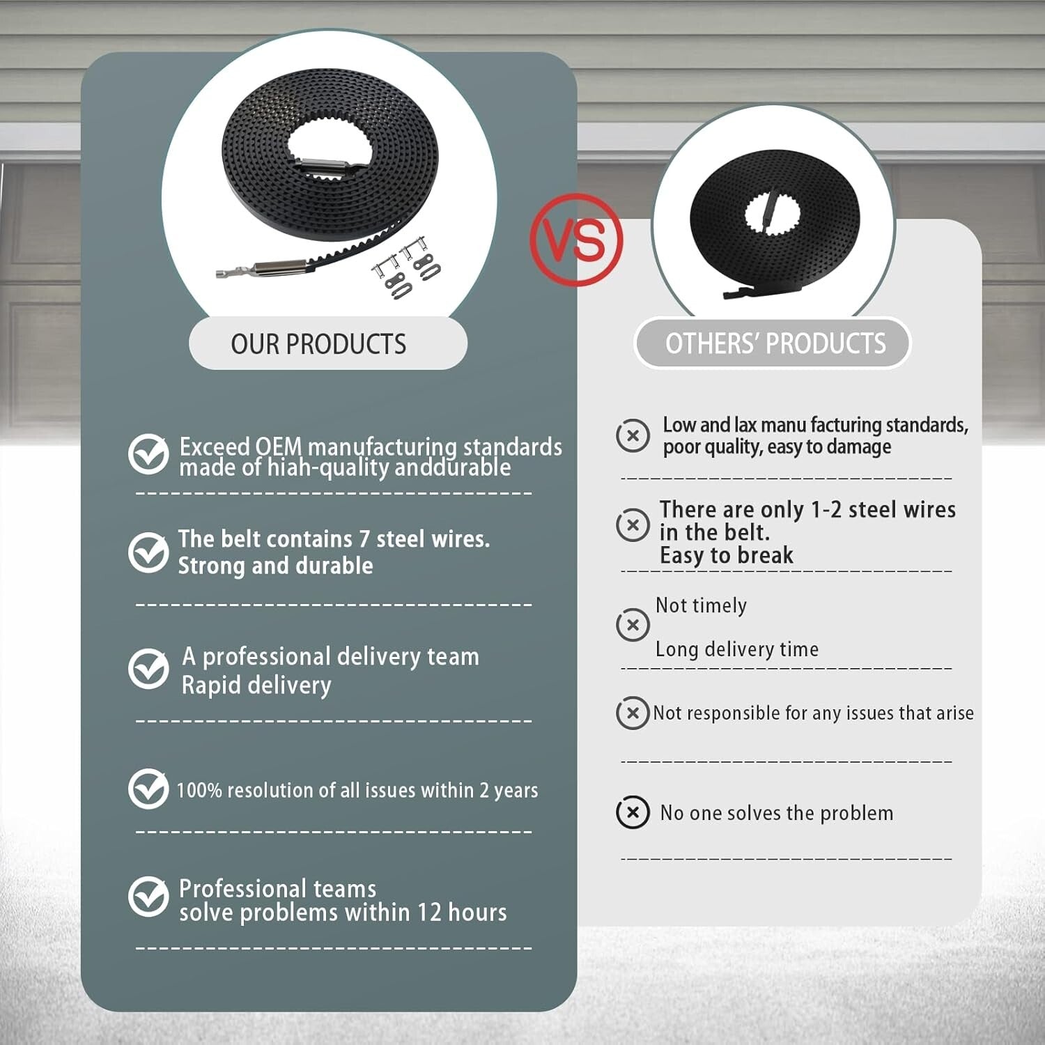 Chamberlain Liftmaster Compatible Garage Door Drive Belt - 308 Inches, Quiet