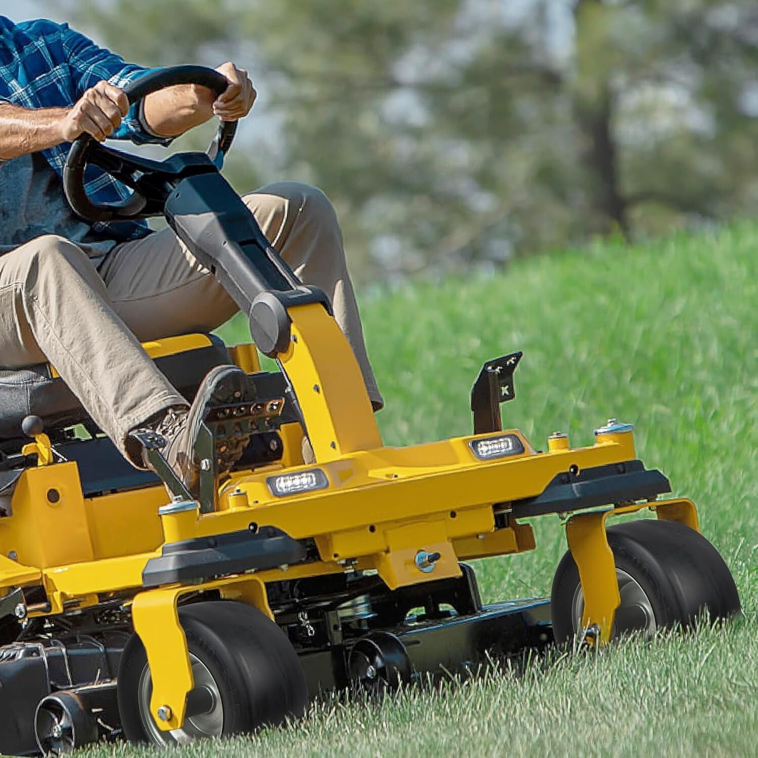 Durable 11" x6.00-5" Flat Free Tire for Zero Turn Mowers with Extra Adapters