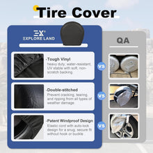 Load image into Gallery viewer, Tire Covers 4 Pack - Heavy Duty Wheel Protector for SUV, RV, Truck, and Trailer