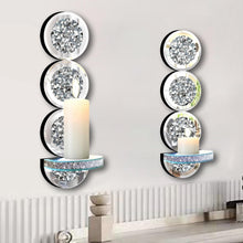 Load image into Gallery viewer, Crystal Crush Diamond Wall Sconces - Elegant Candle Holders for Living Rooms