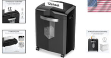 Load image into Gallery viewer, Heavy Duty 12-Sheet Cross-Cut Shredder with 20-Minute Run Time - P-4 Security