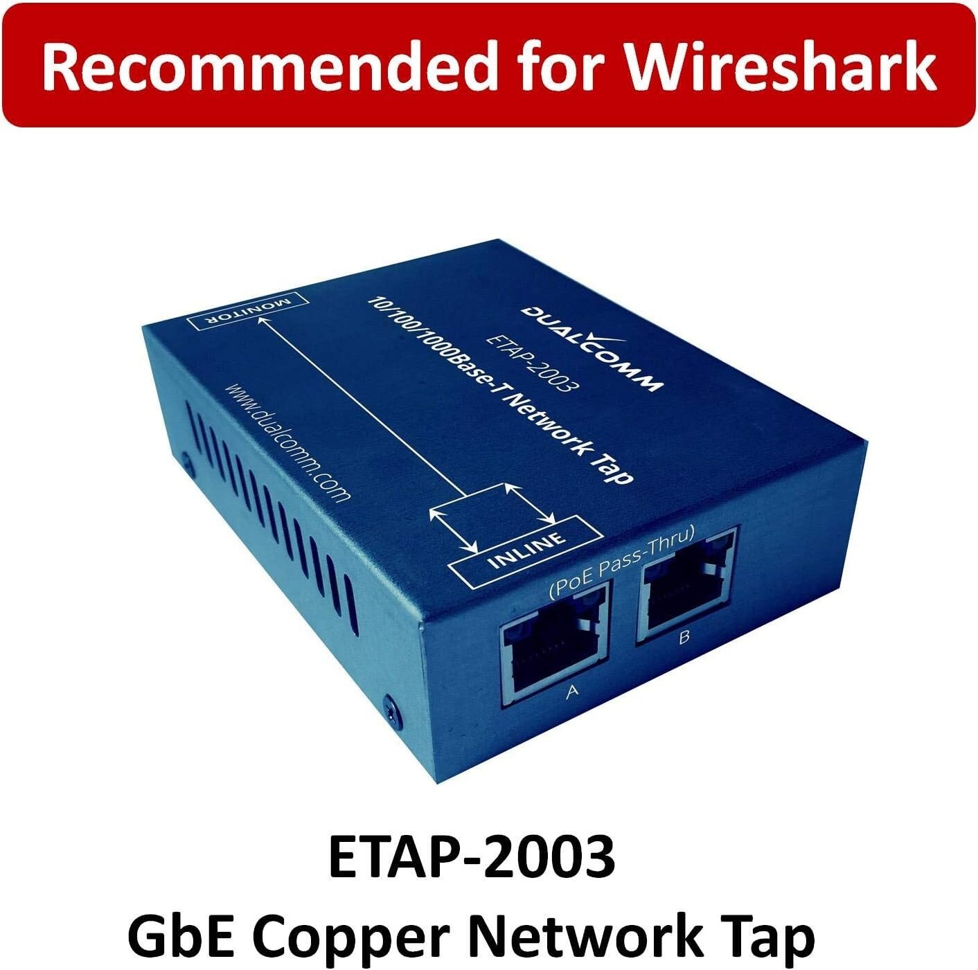 Compact ETAP-2003 Gigabit Ethernet TAP for Reliable Network Monitoring