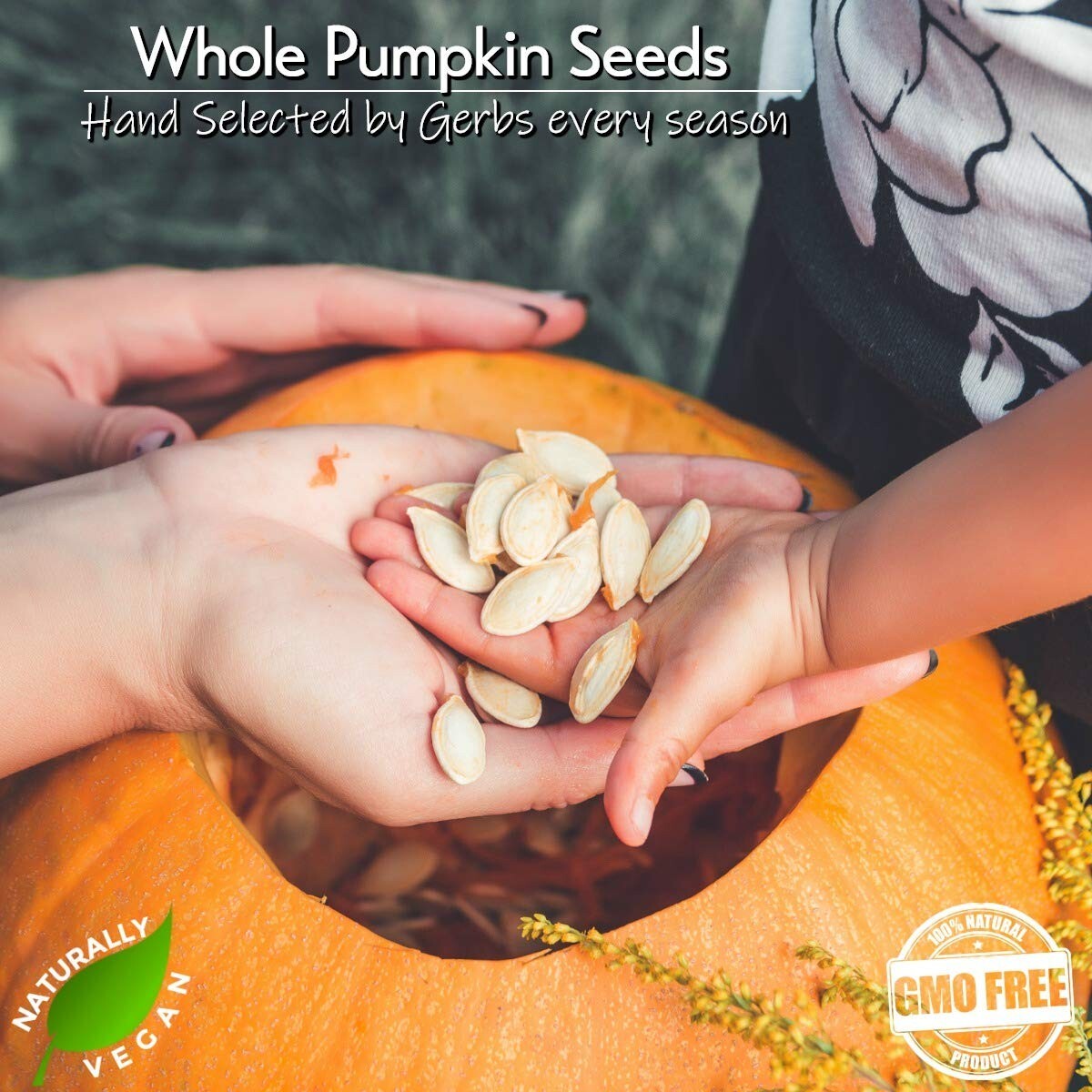 Vegan & Kosher 4 LB Roasted Whole Pumpkin Seeds – Crunchy Allergen-Free Snack