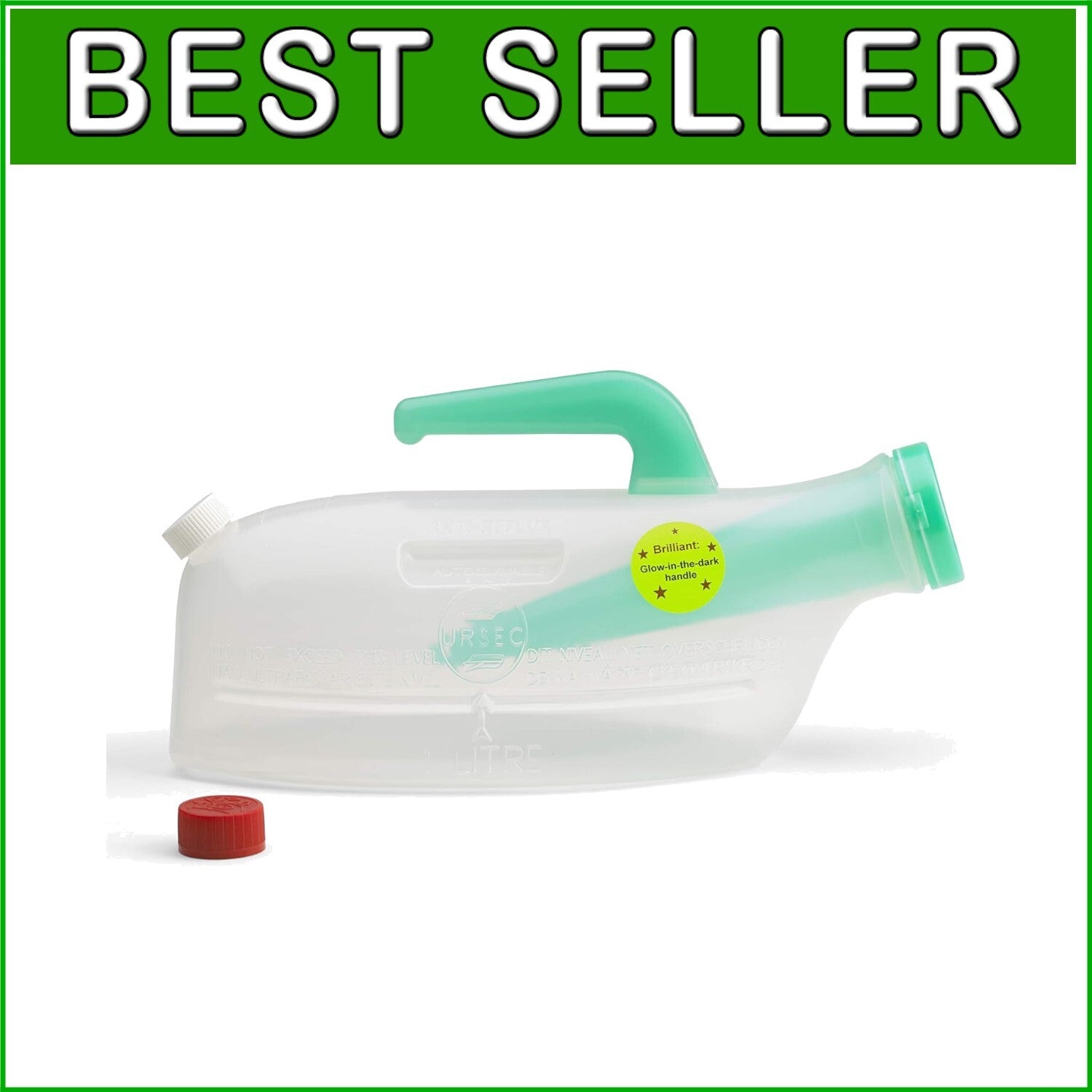 Stable Spill-Proof Male Urinal with Ergonomic Handle - Perfect for Home Care