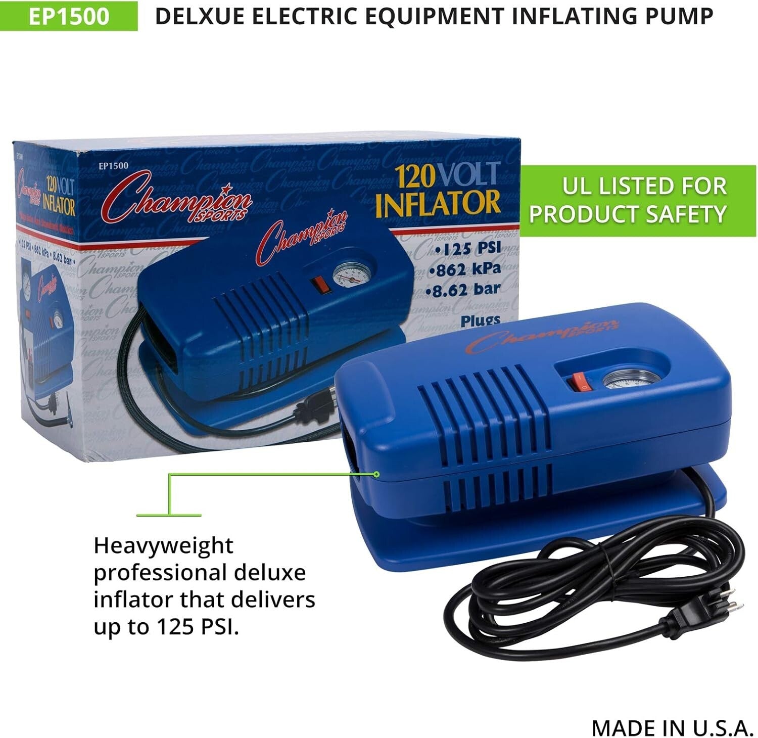 Portable Electric Air Pump - Ideal for Quick Inflation of Soccer & Football