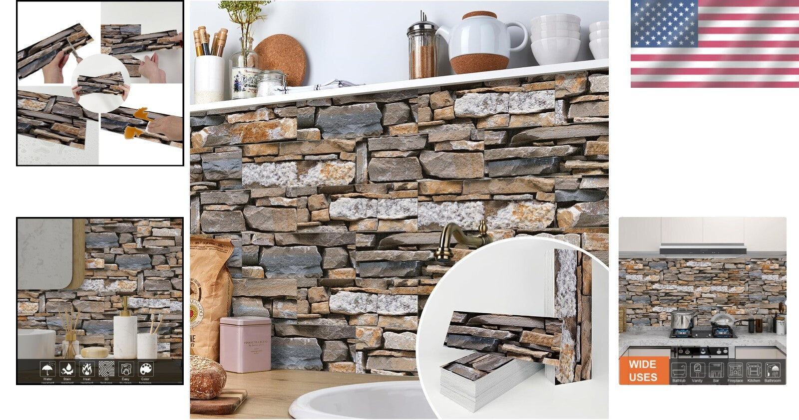 Matte Finish 4"x12" Subway Tiles - Waterproof Peel and Stick Backsplash 33sqft