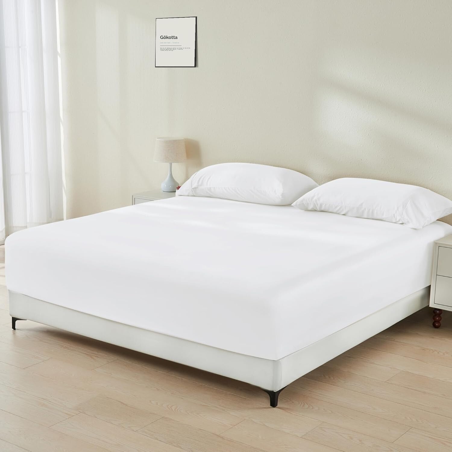 300 Thread Count Bamboo Rayon Full Set - Cooling Fitted Sheet & Pillowcases