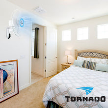 Load image into Gallery viewer, Whisper-Quiet 16-Inch Wall Fan with Remote Control &amp; Adjustable Tilt - UL Listed