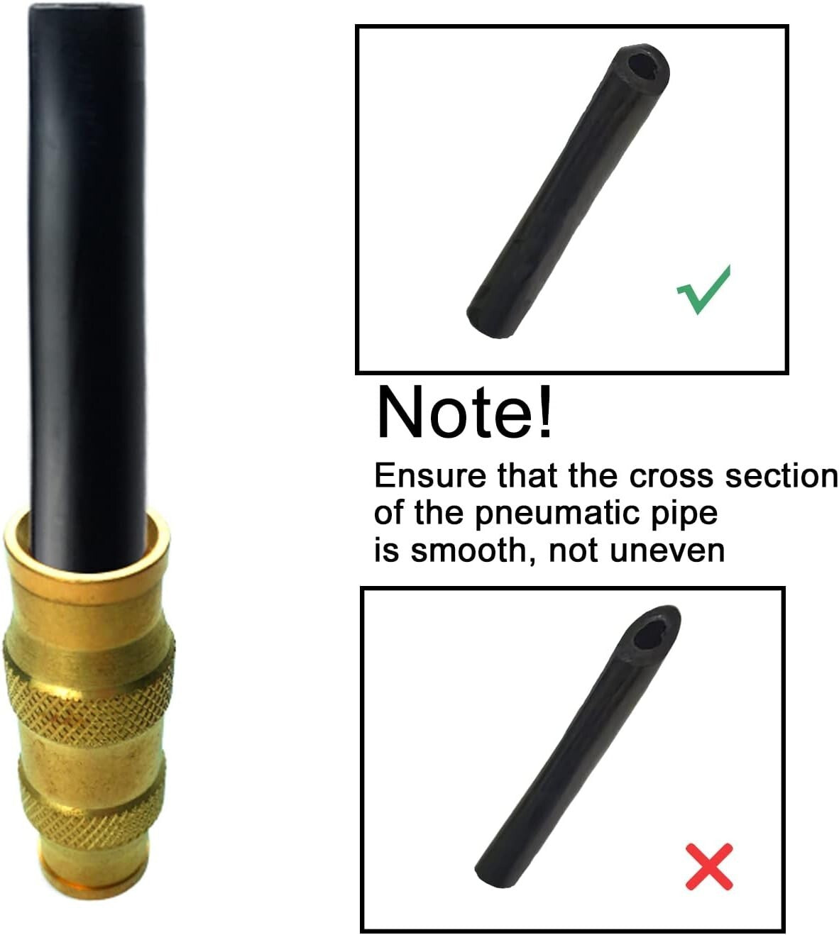 3/4 Inch Brass Push Connect Fittings - Complete 5-Piece Set for Pneumatics