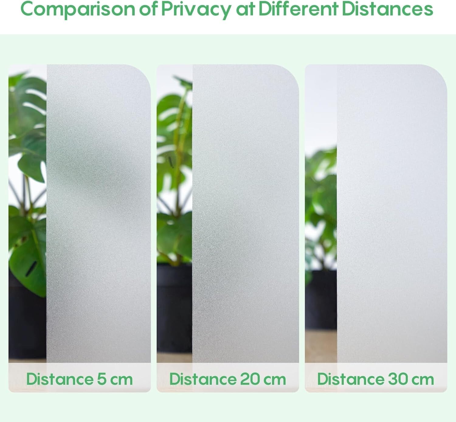 Static Cling Window Tint - Decorative Frosting Cover for Privacy & UV Protection