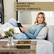 Load image into Gallery viewer, Stylish Decorative Book Set of 3 with Gold Accents - Perfect for Gift Giving