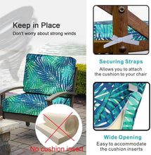 Load image into Gallery viewer, Waterproof Tropical Leaf Cushion Slipcovers Set of 4 - Outdoor Chair Protection