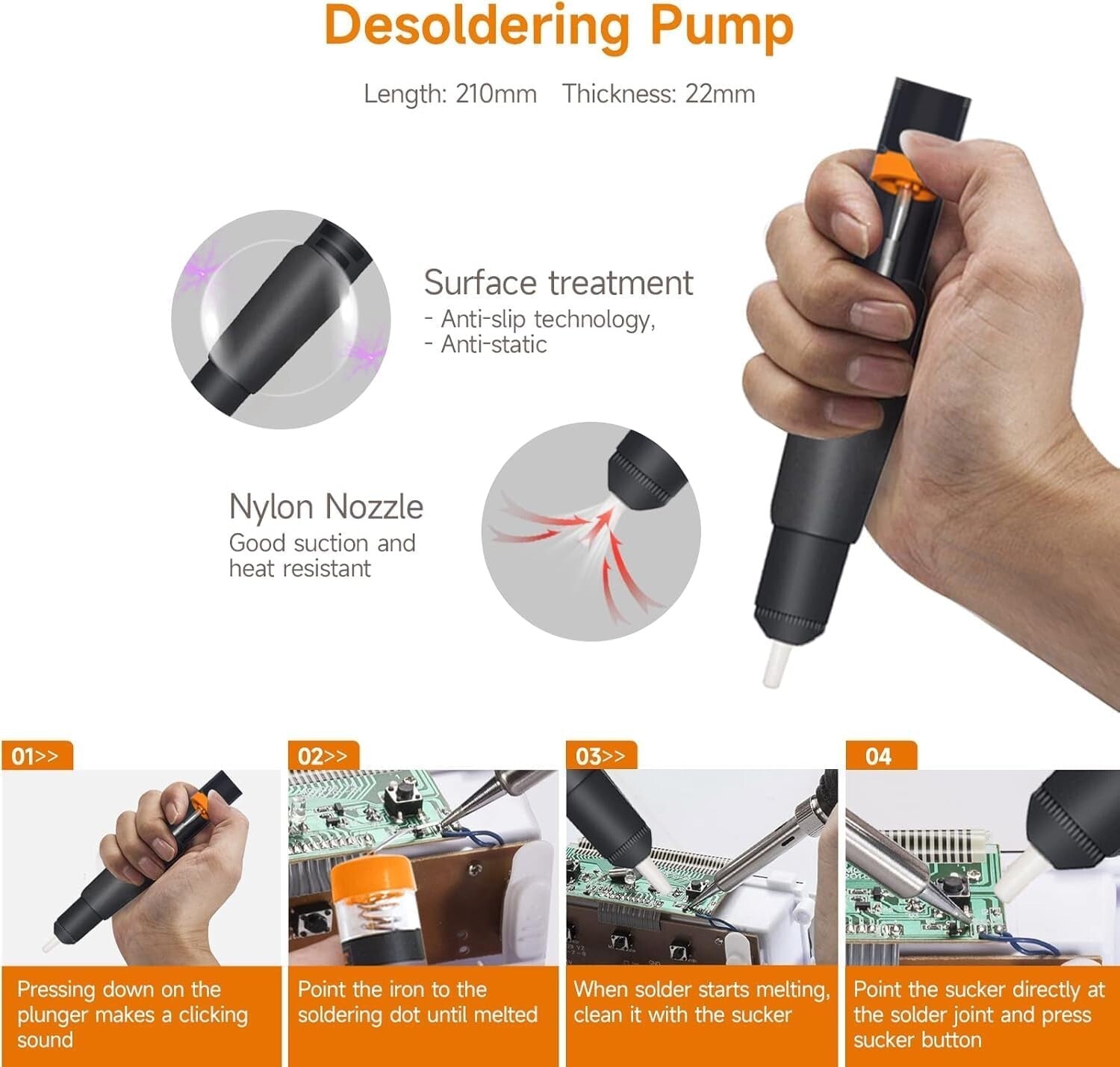 60W Adjustable Temperature Soldering Iron Kit - Complete Set for Electronics