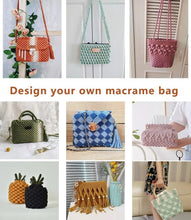 Load image into Gallery viewer, 4 Skeins of Apricot 3mm Braided Cotton Macrame Cord for Creative Crafts