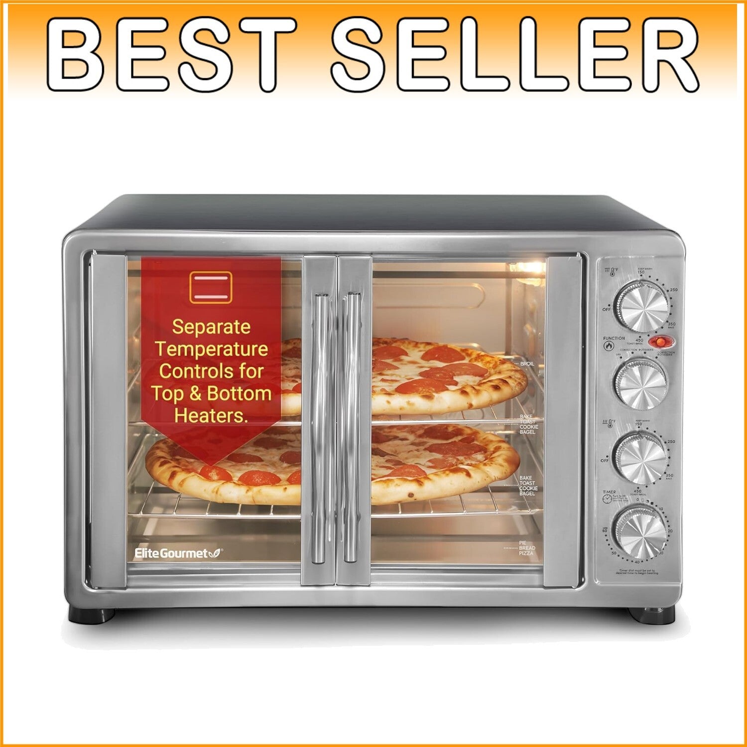 18-Slice French Door Convection Oven - Ultimate Rotisserie & Baking Appliance